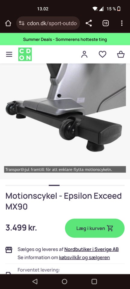 Motionscykel Epsilon Exceed MX90