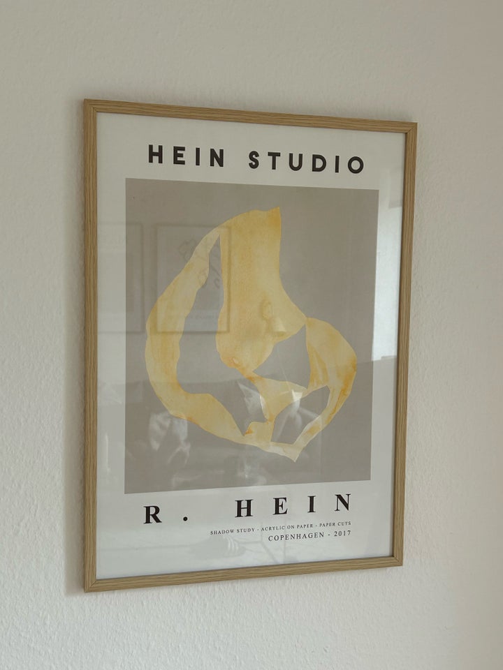 Plakat med ramme i eg, Hein Studio,