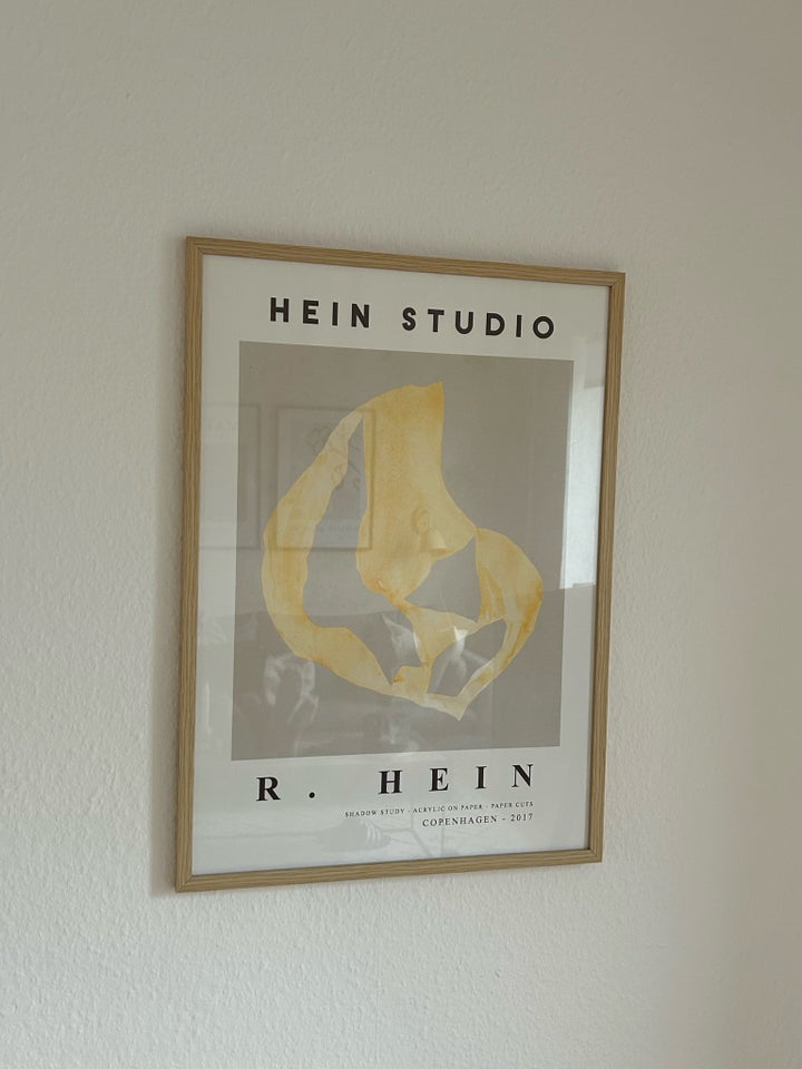 Plakat med ramme i eg, Hein Studio,