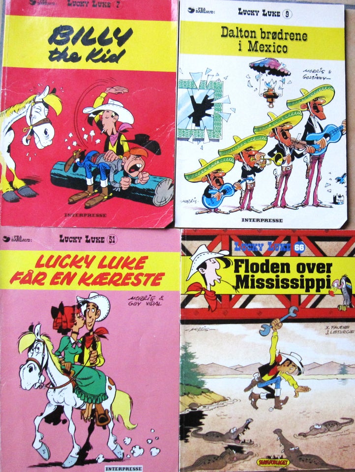 Lucky Luke - 4 hæfter, Tegneserie