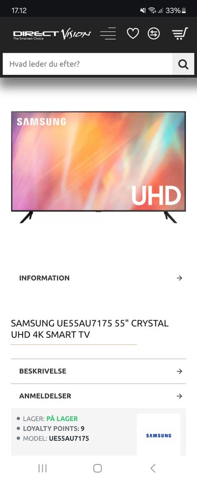 Samsung, Smart tv, 55"