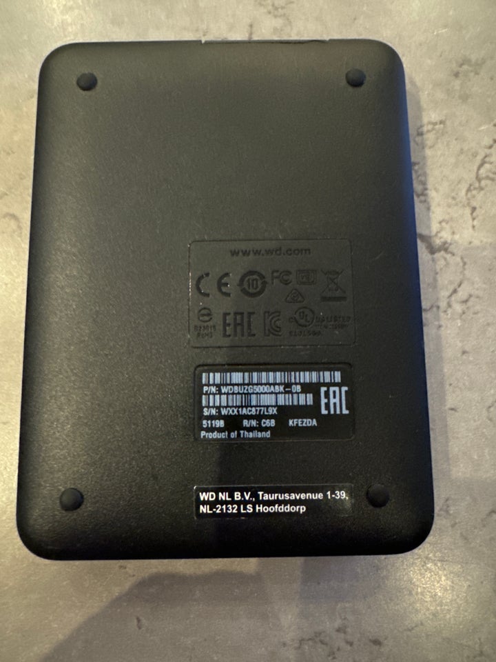 WD, ekstern, 500 GB