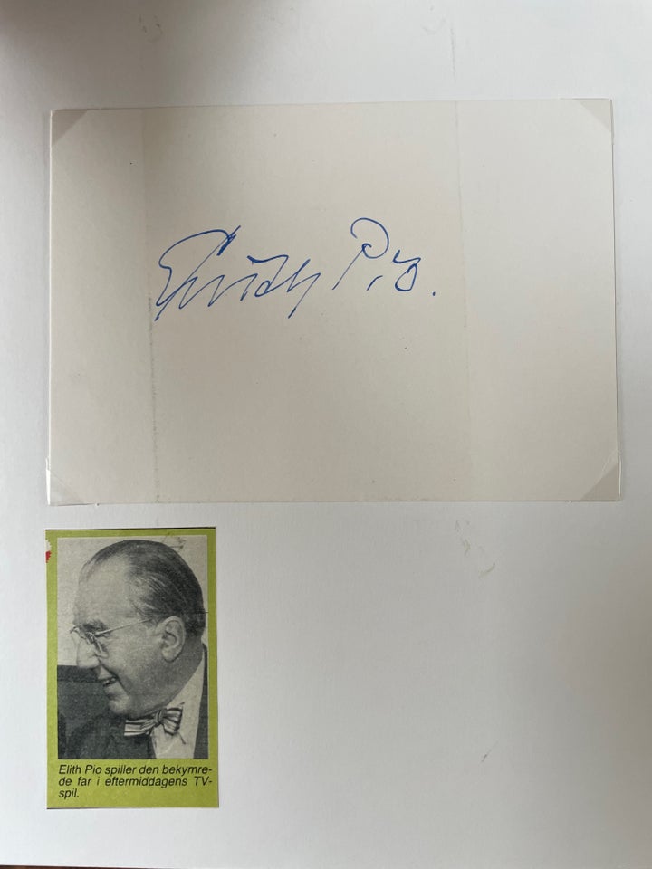 Autografer, Dansk Skuespiller