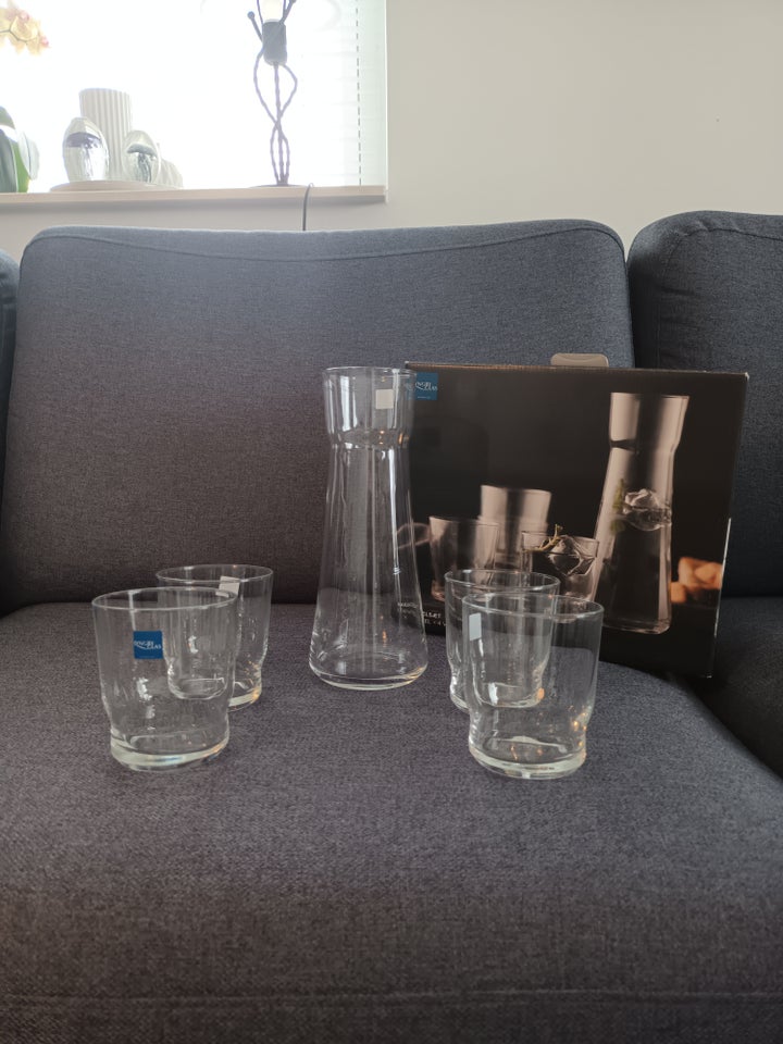 Glas Lyngby karaffel og 4 glas