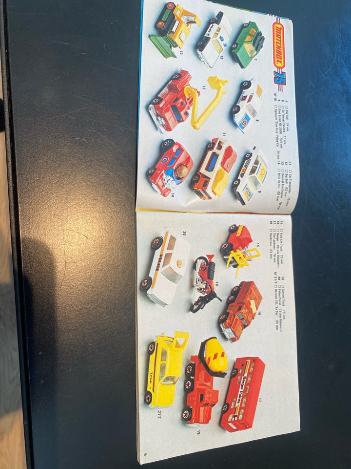 Modelbil, Matchbox katalog