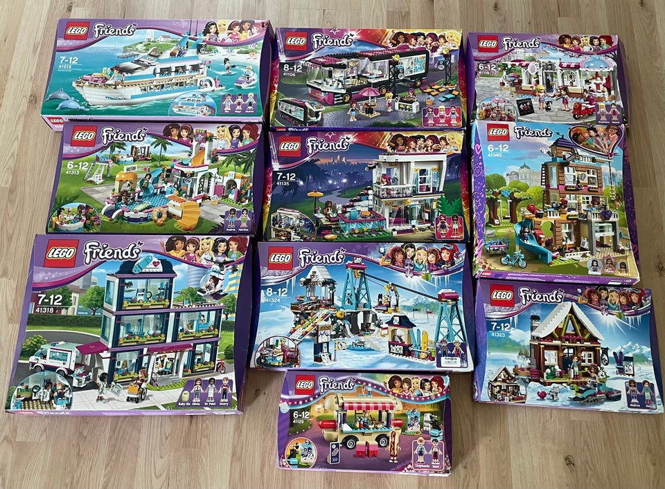 10 Diverse Lego friends sæt