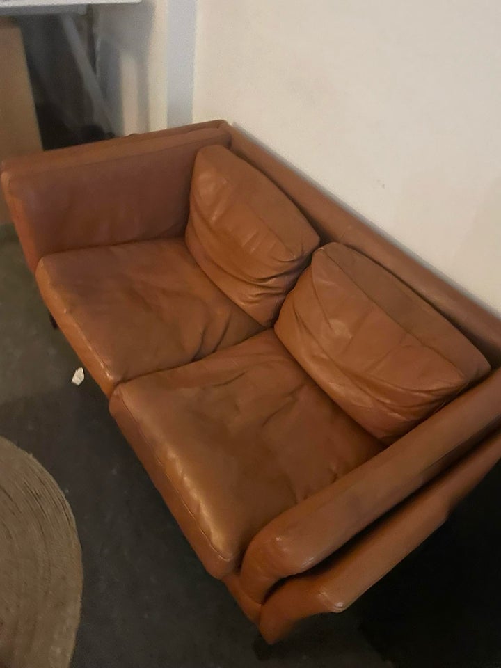 Sofa, læder, 2 pers.