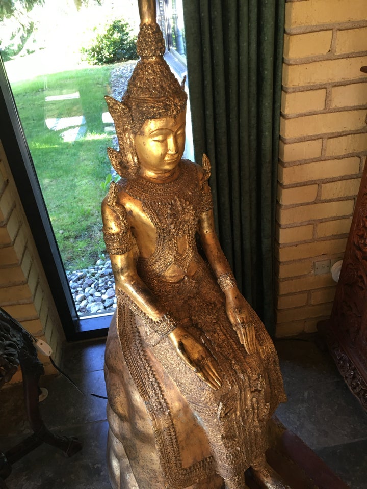 Antik Buddha St. 130/90 cm, Bronze-