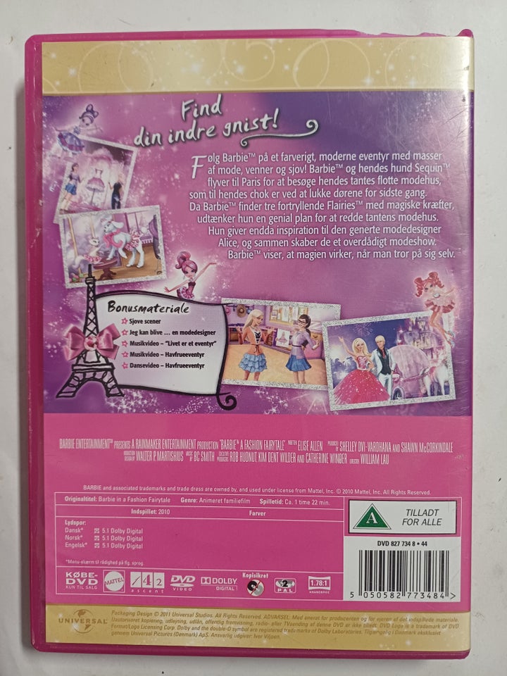 Barbie et modeeventyr DVD