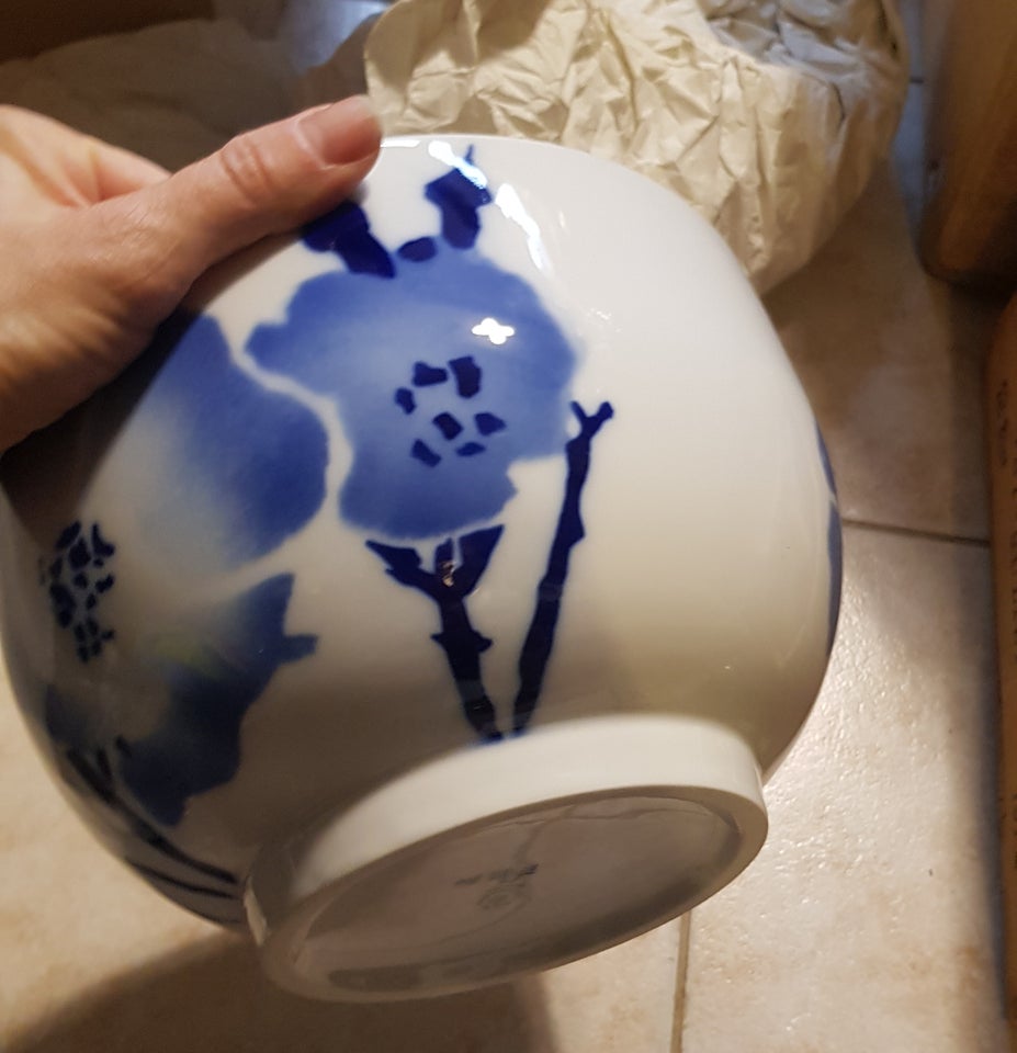 Porcelæn Skål Hannemann Mette blå