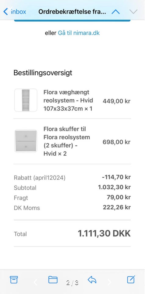 Vægreol, Flora væghængt