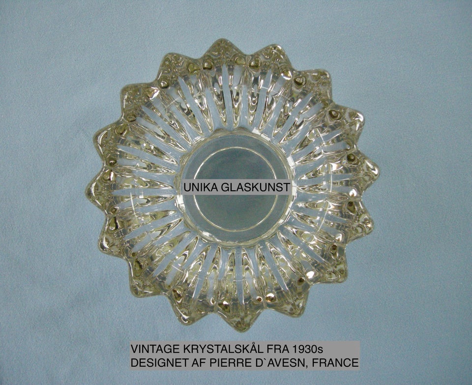 Glas Vintage krystalskål 1930s