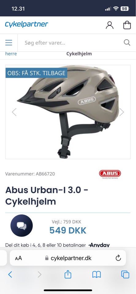 Cykelhjelm ABUS Urban-I 30