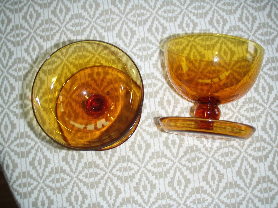 Glas, dessert/slik skål/glas,