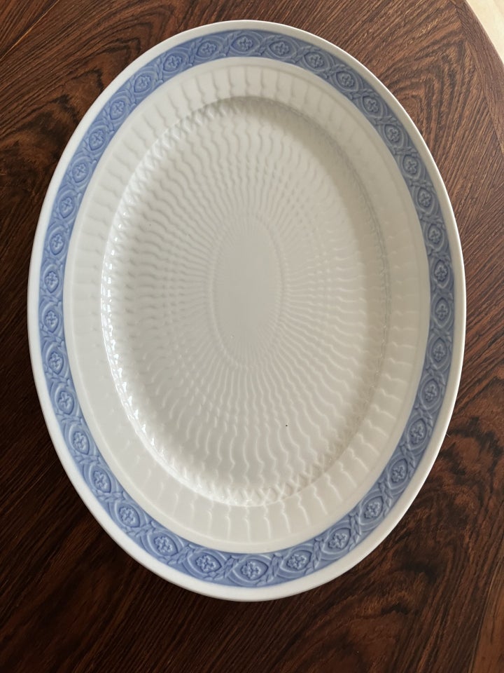 Porcelæn Blå Vifte Fad 11509