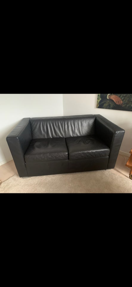 Sofa, læder, 2 pers.