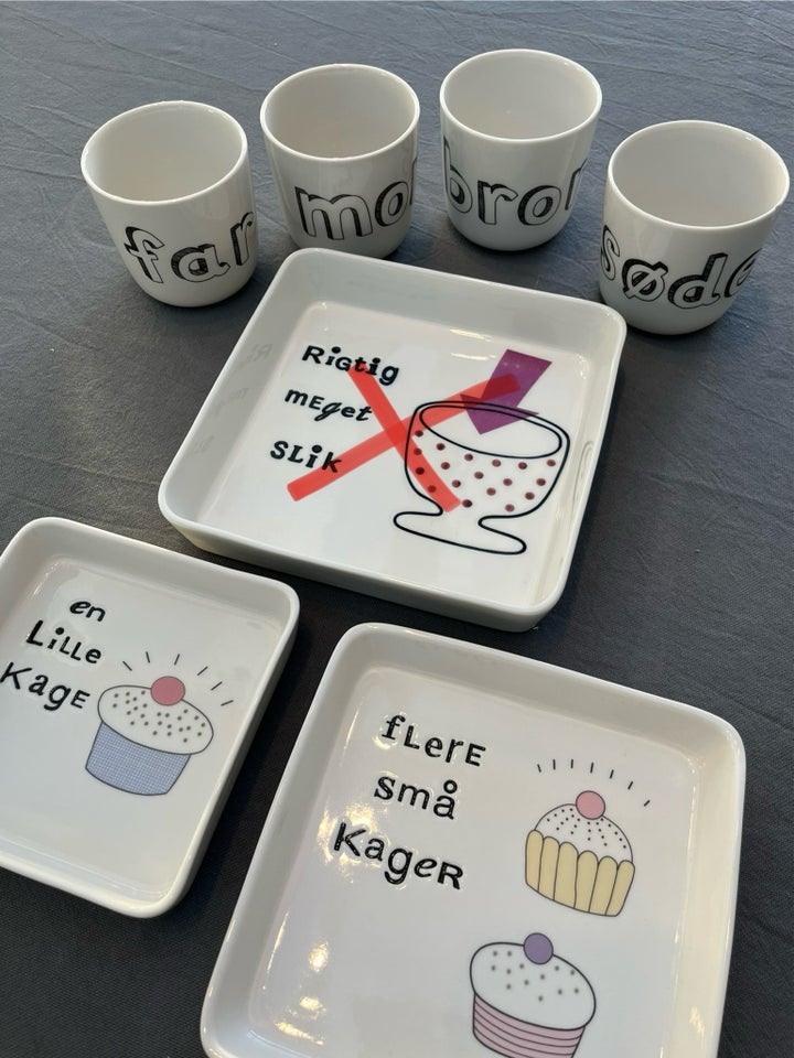 Porcelæn, Kopper og kagefade,