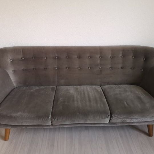 Sofa, velour, 3 pers.