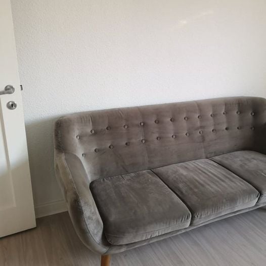 Sofa, velour, 3 pers.