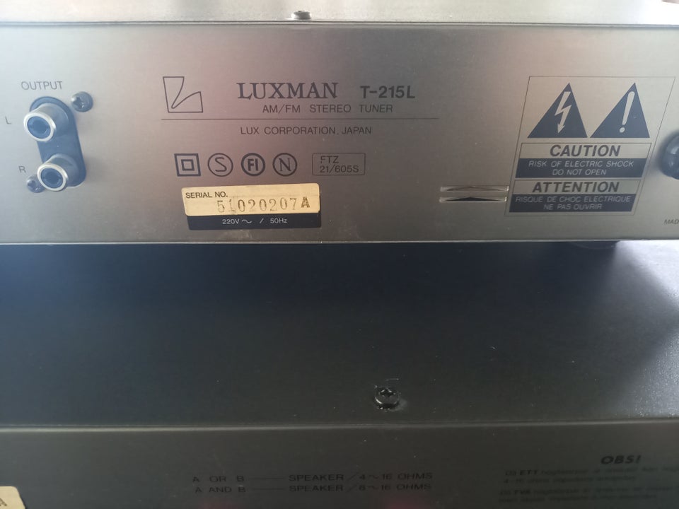 Stereoanlæg , Luxman, T215 L215