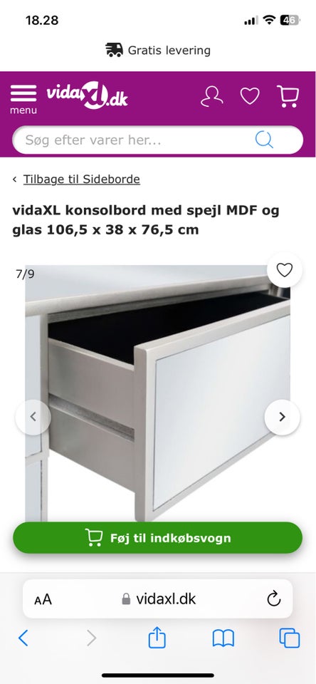 Sminkebord/ konsolbord, Ved ikke