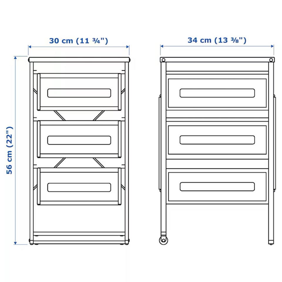 Reolsystem IKEA b: 30 d: 34 h: 56