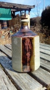 Keramik Flaske med prop grå/mørk