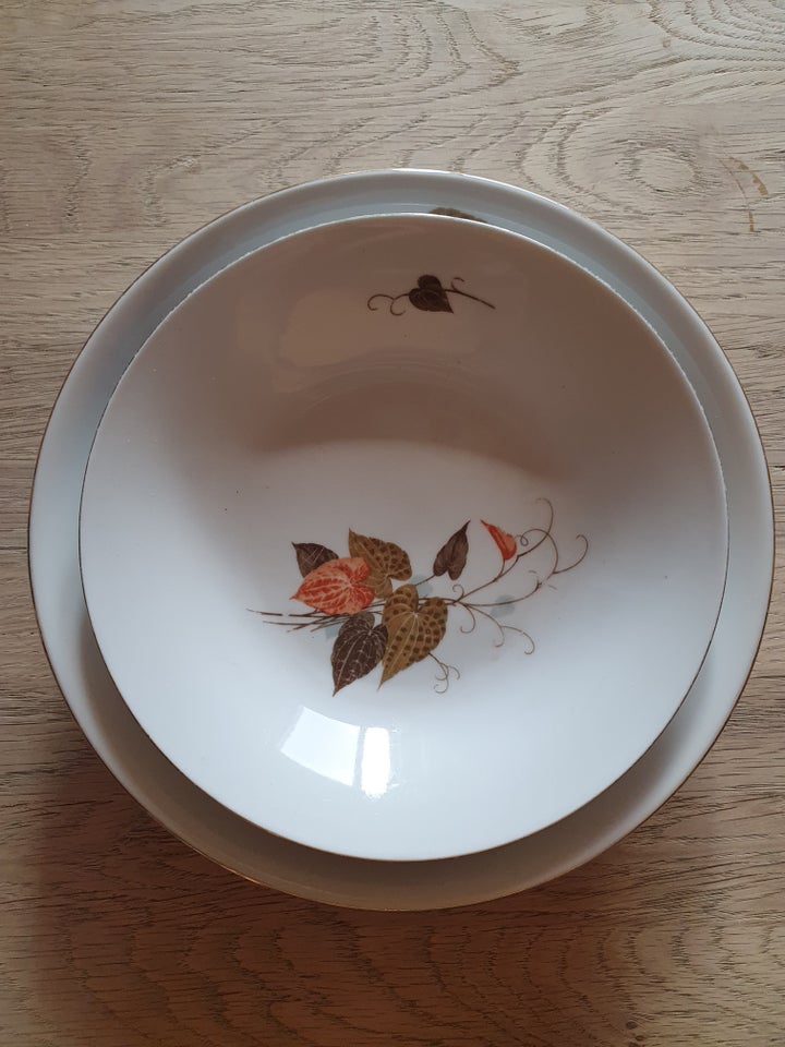 Porcelæn 2 Dybe tallerkener