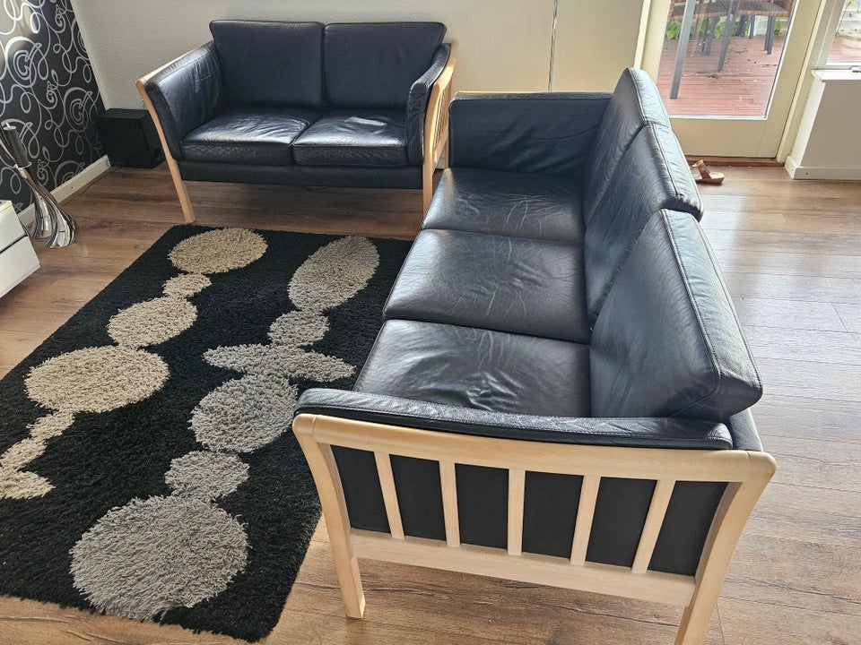 Sofa, læder, 3 pers.