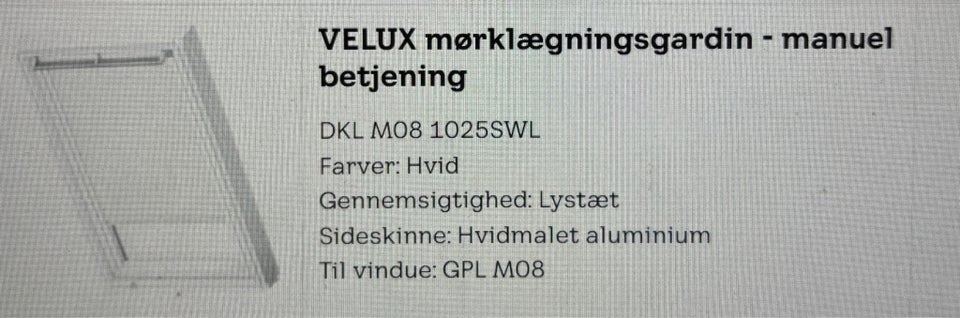 Mørklægningsgardin