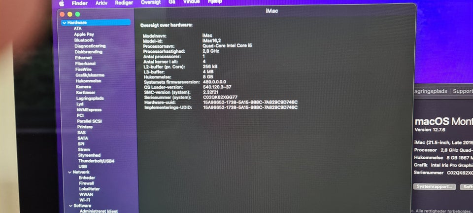 iMac 215 inch late 2015 28 GHz