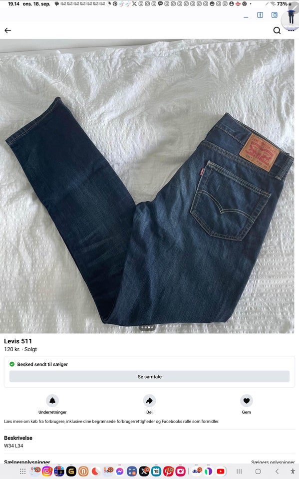 Jeans Levis str 34