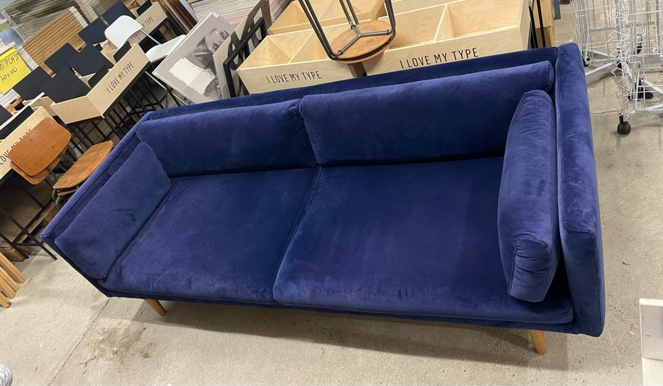 Sofa, velour, anden størrelse