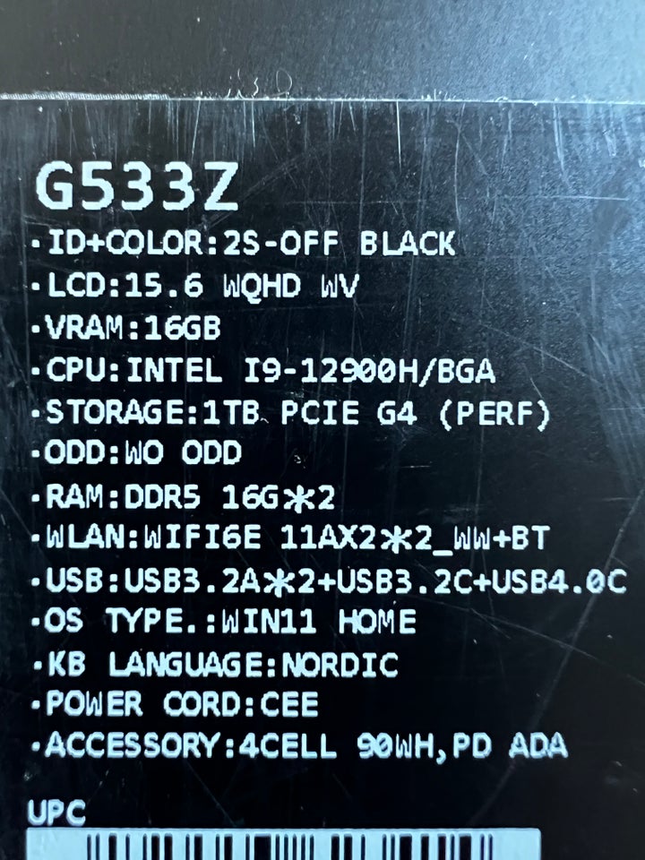 Asus ROG Strix 15 G533ZX 15,6”,