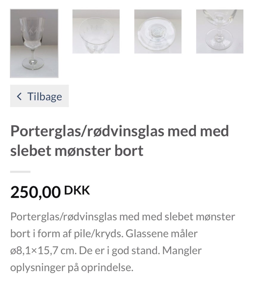 Glas, Vin / øl / snaps, 9 stk.