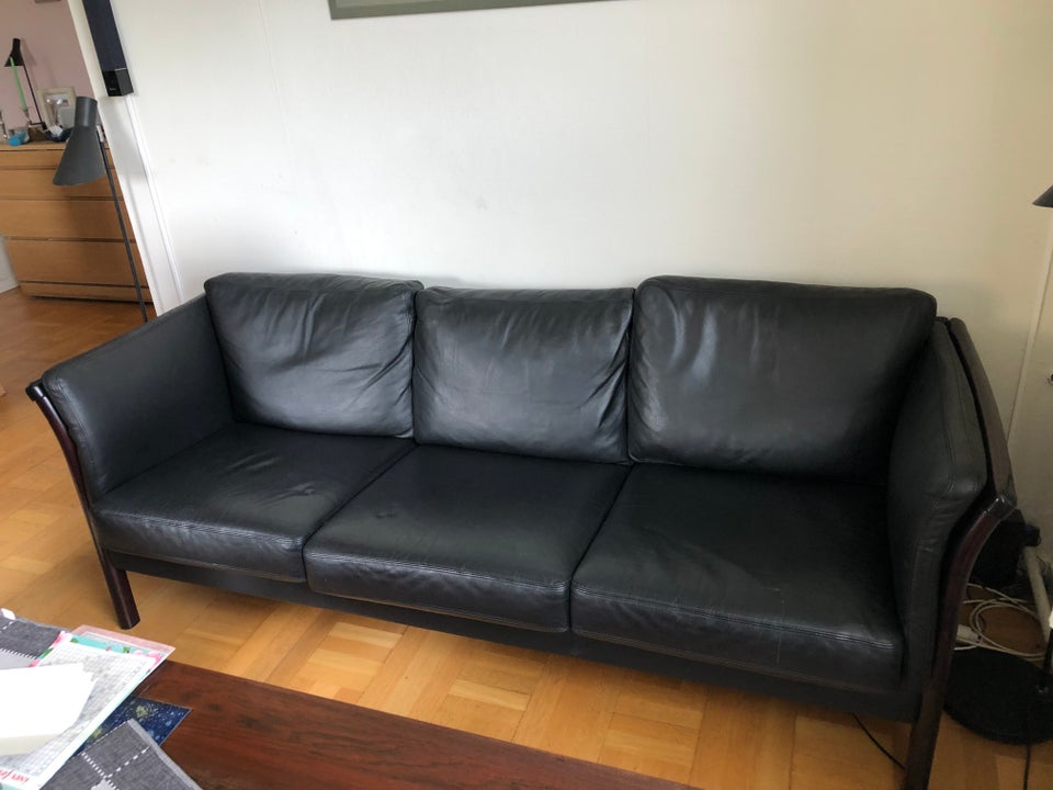 Sofa læder 3 pers