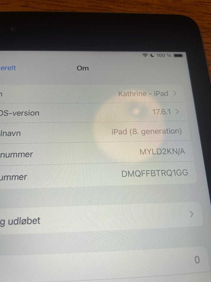 iPad 8 128 GB sort