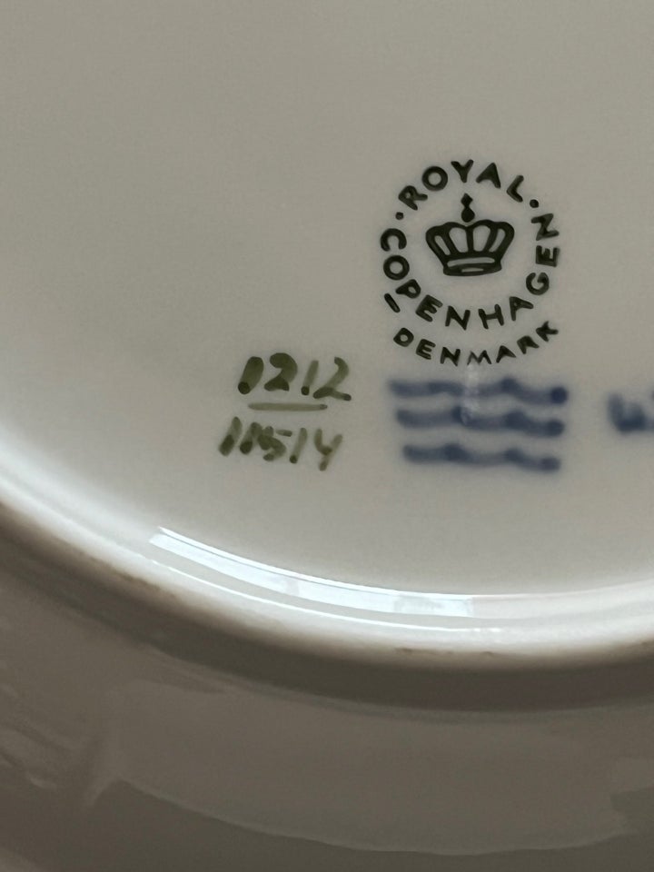 Porcelæn Blå Vifte Dyb Tallerken