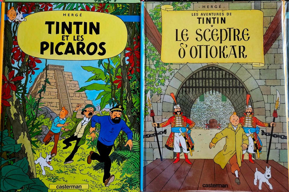 12 x Tintin, Original fransk,