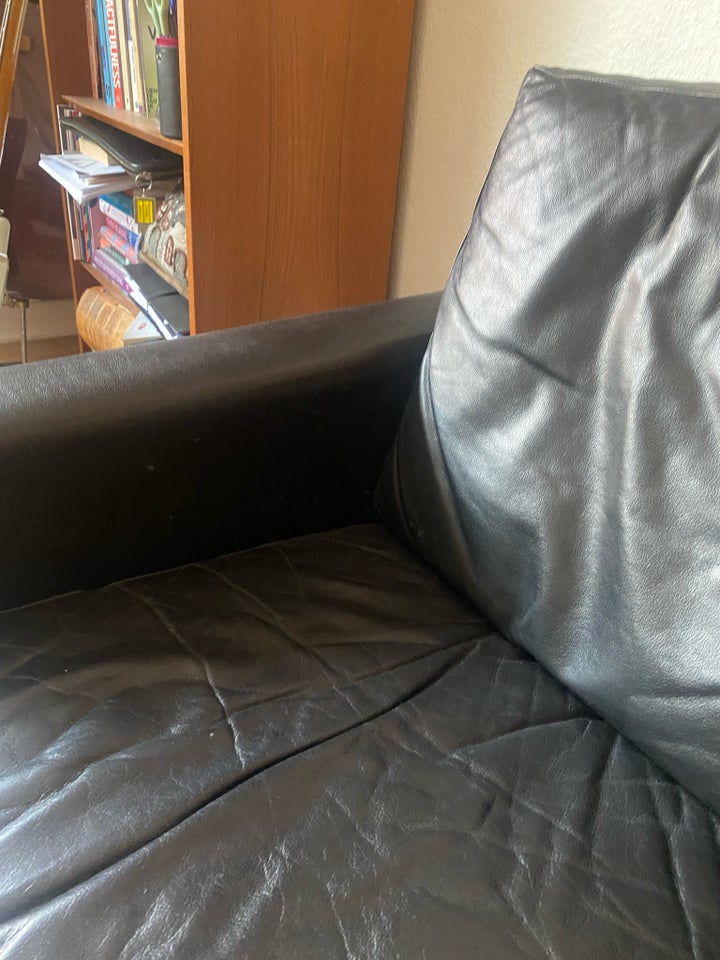 Sofa, læder, 3 pers.