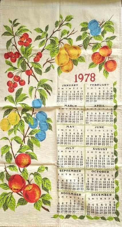 Vægophæng svensk retro kalender