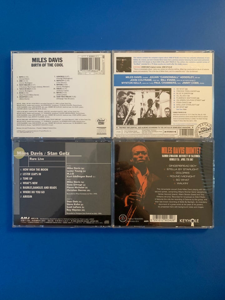 MILES DAVIS : 4 CD ALBUMS, jazz