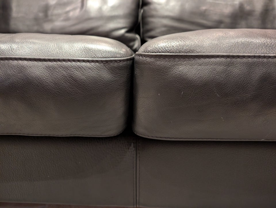 Sofa, læder, 3 pers.