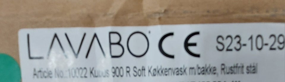 med bakke Lavabo kubus 900R soft