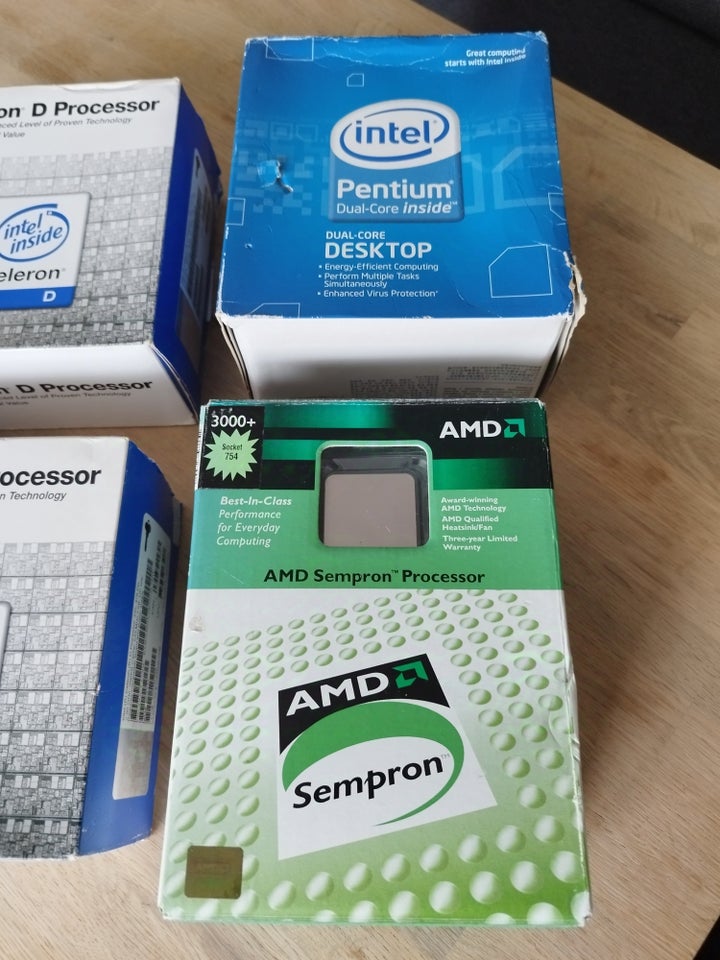 5 ældre cpu' er