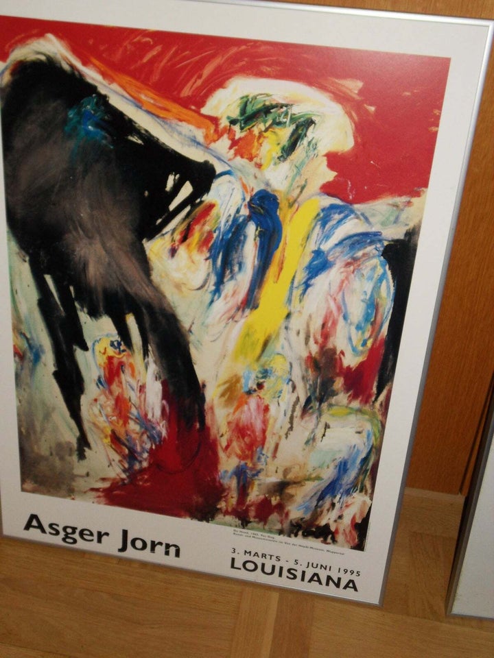 Plakat i glas og ramme Asger Jorn