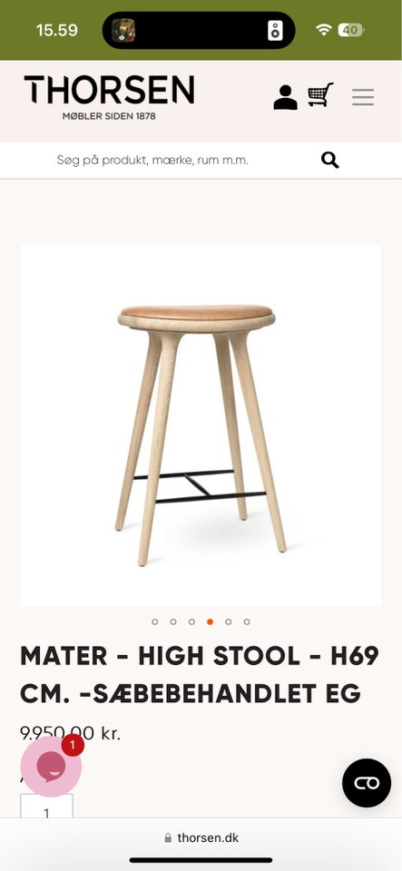 Anden arkitekt Mater High stool