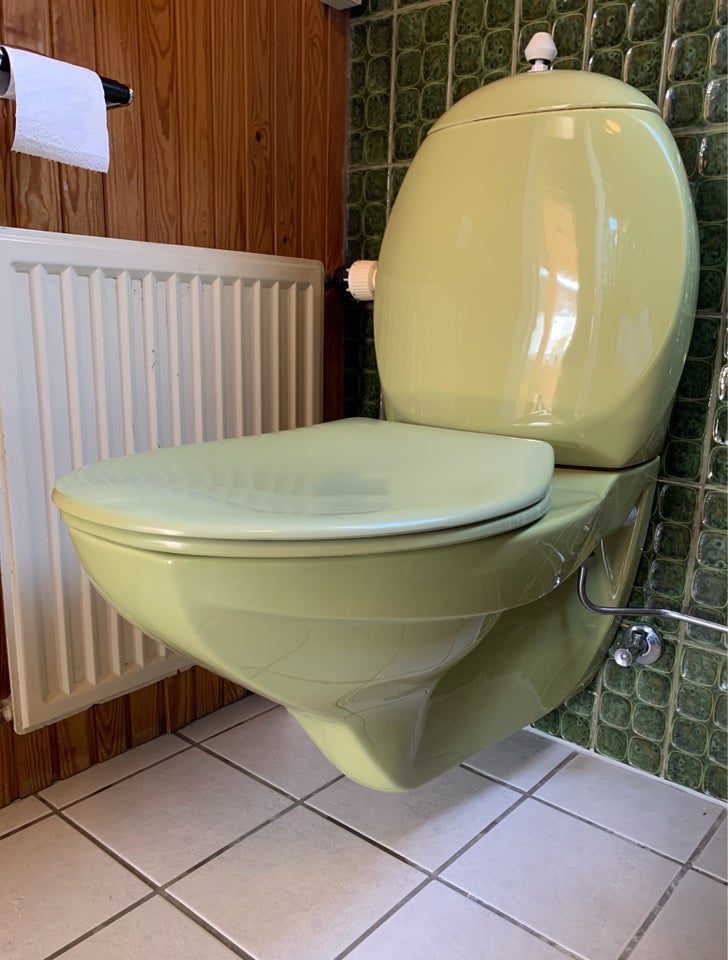 Væghængt retro toilet + håndvask