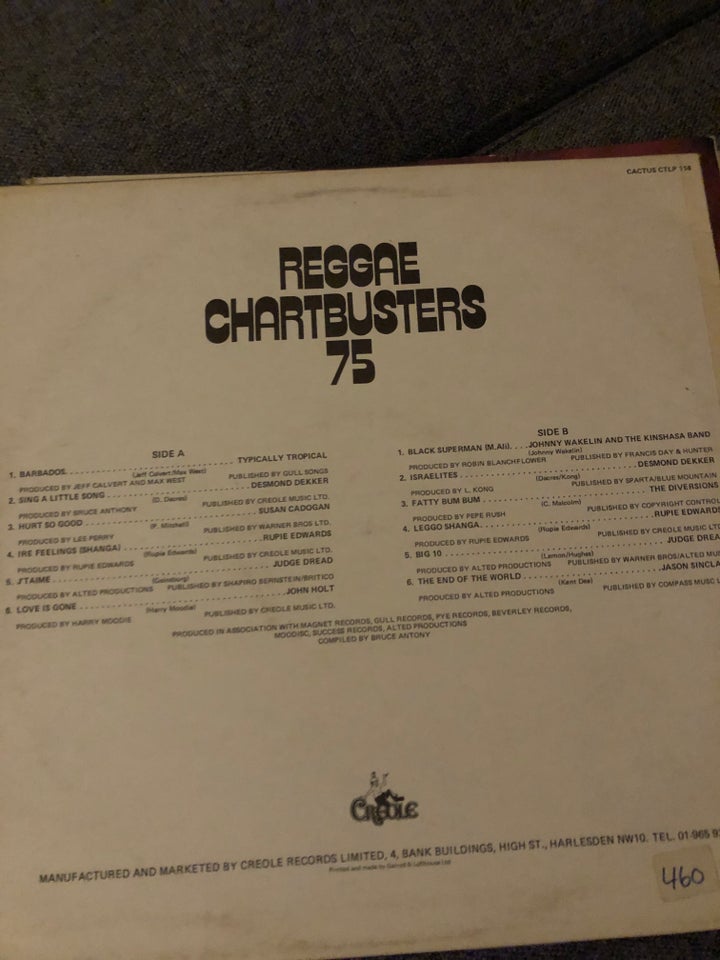 LP, Reggae chartbysters 75