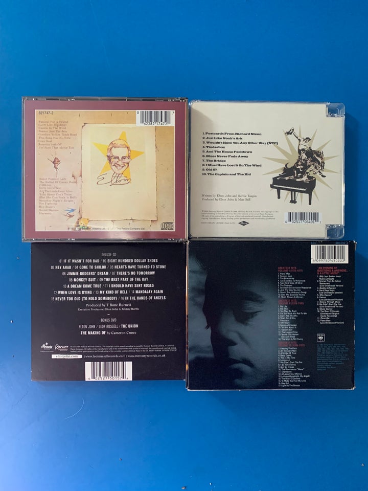 ELTON JOHN / BILLY JOEL: 4 CD ALBUMS,